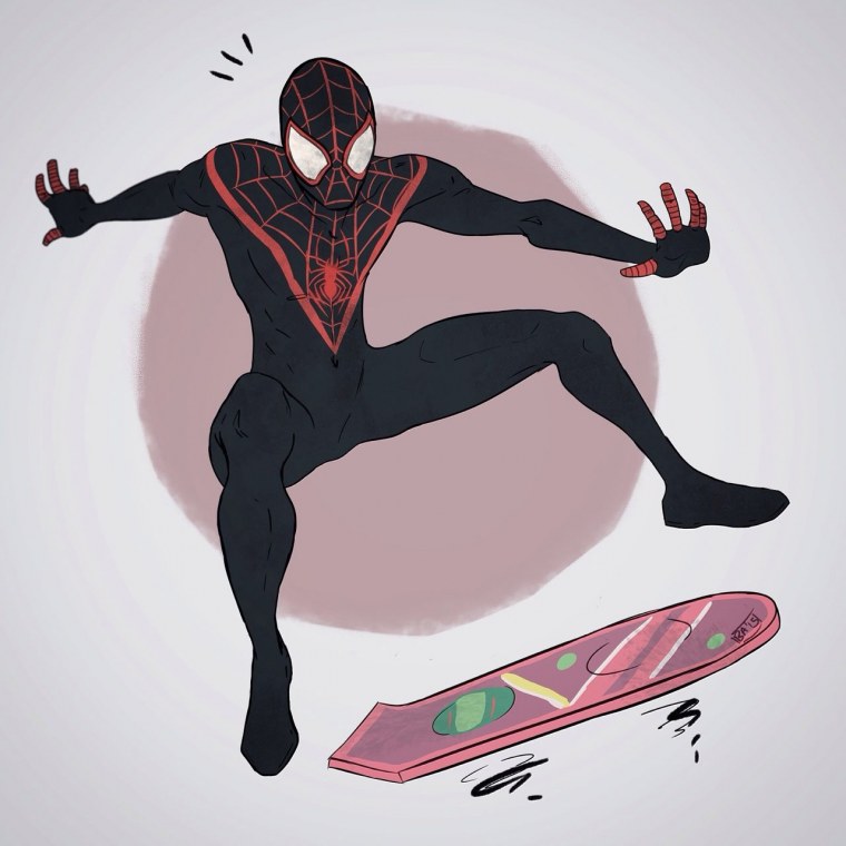 Человек-паук Майлз Моралес рисунок карандашом