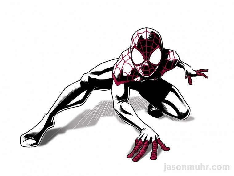 Человек-паук Майлз Моралес рисунок