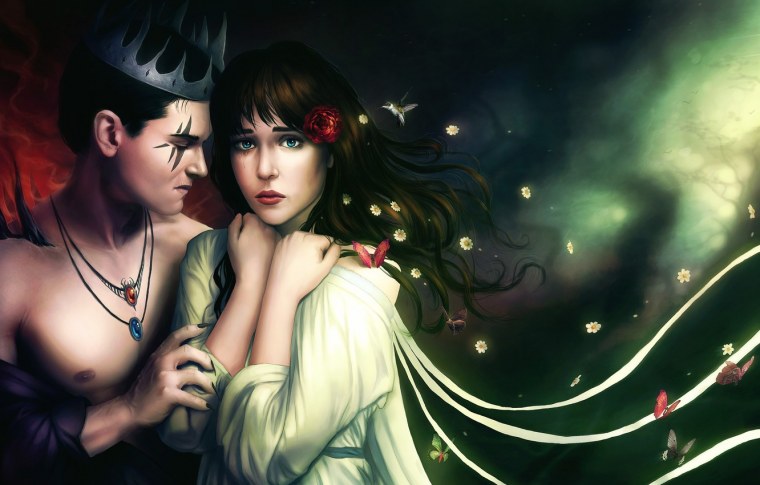 Канадэ Татибана с красными глазами