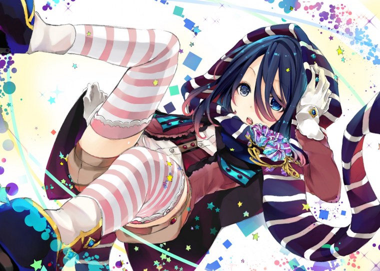 Аниме девушки с разными волосами