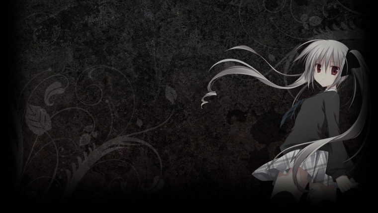 Аниме девушки на темном фоне