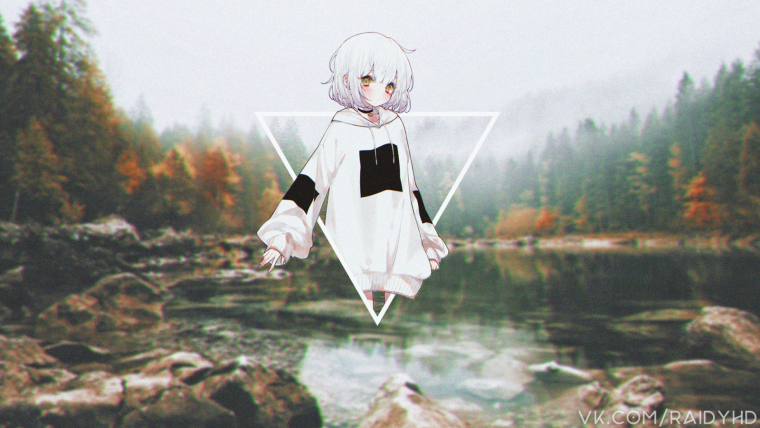 Аниме девушки с эффектами