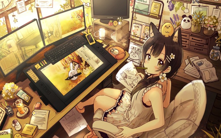 Рабочий стол в стиле аниме