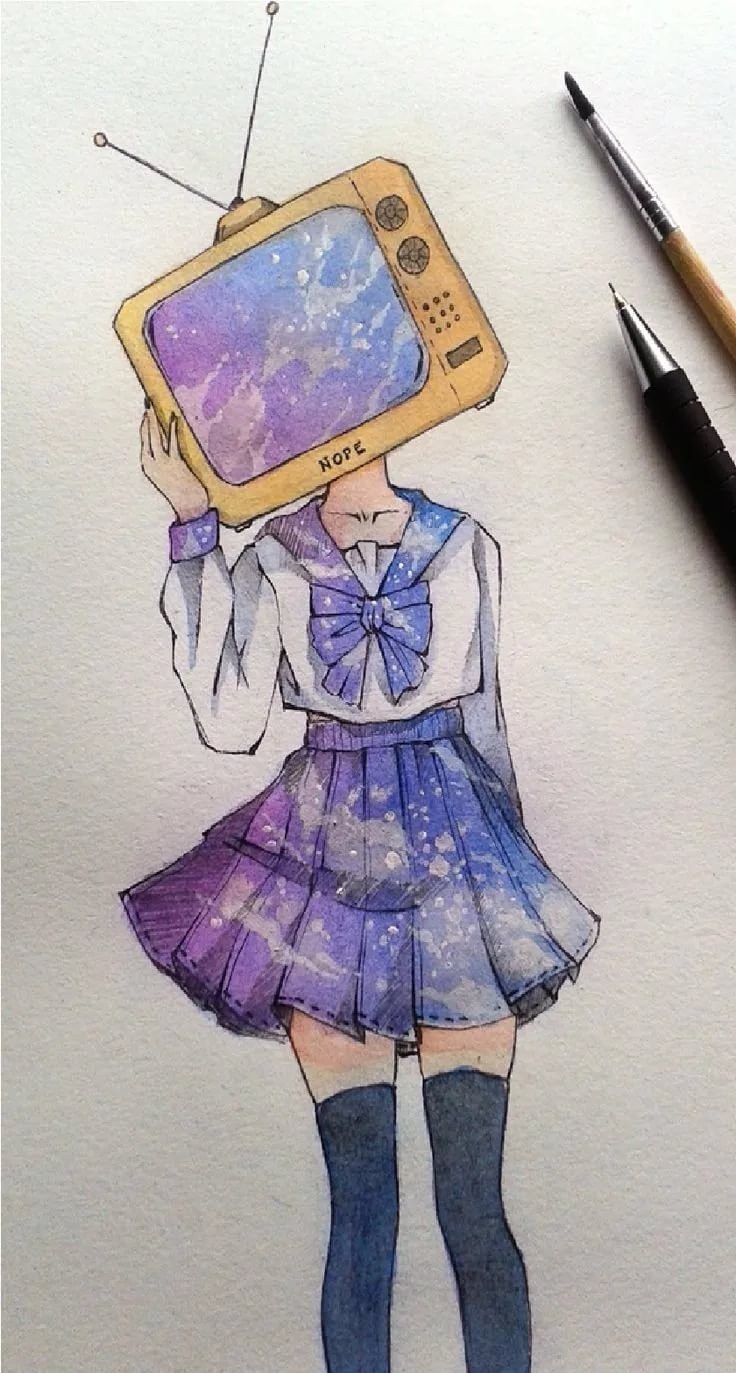 Аниме для скетчбука легкие