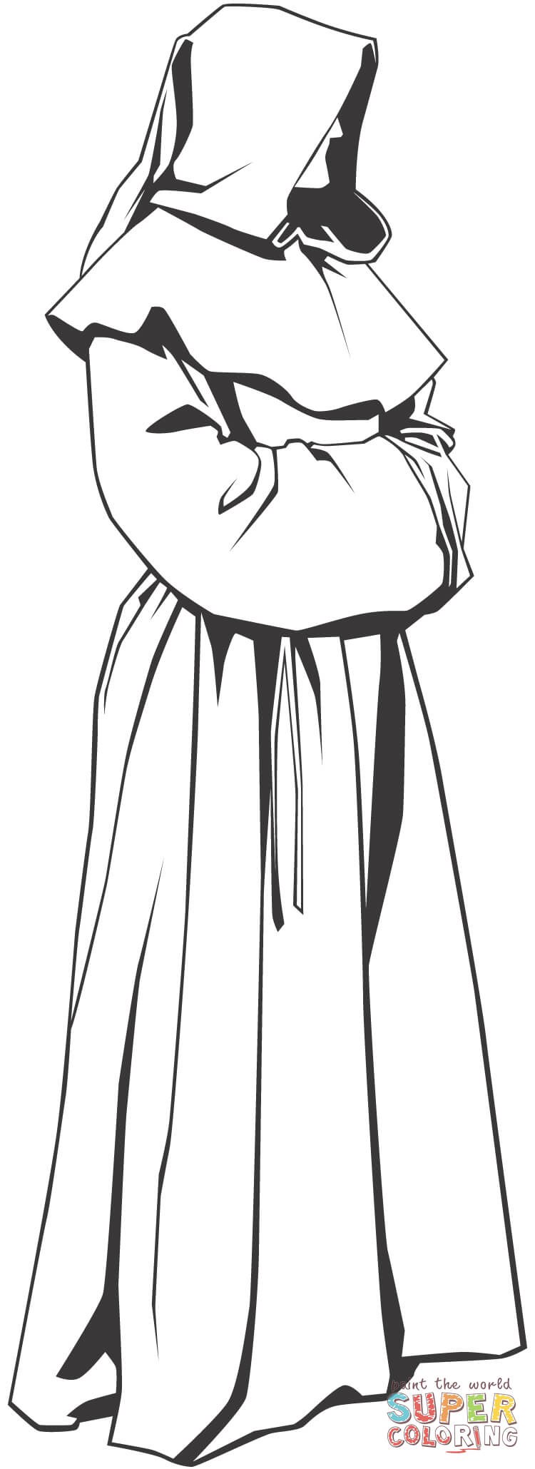 Монах рисунок