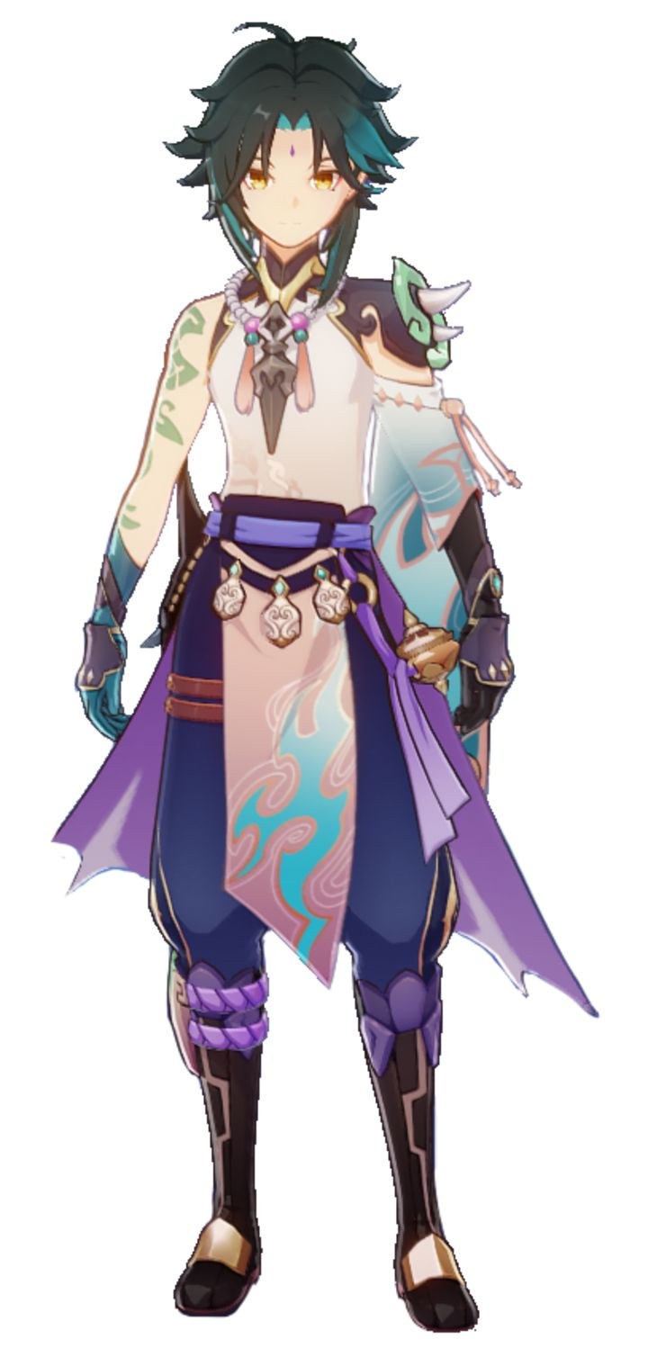 Чжун ли в полный рост Геншин Импакт