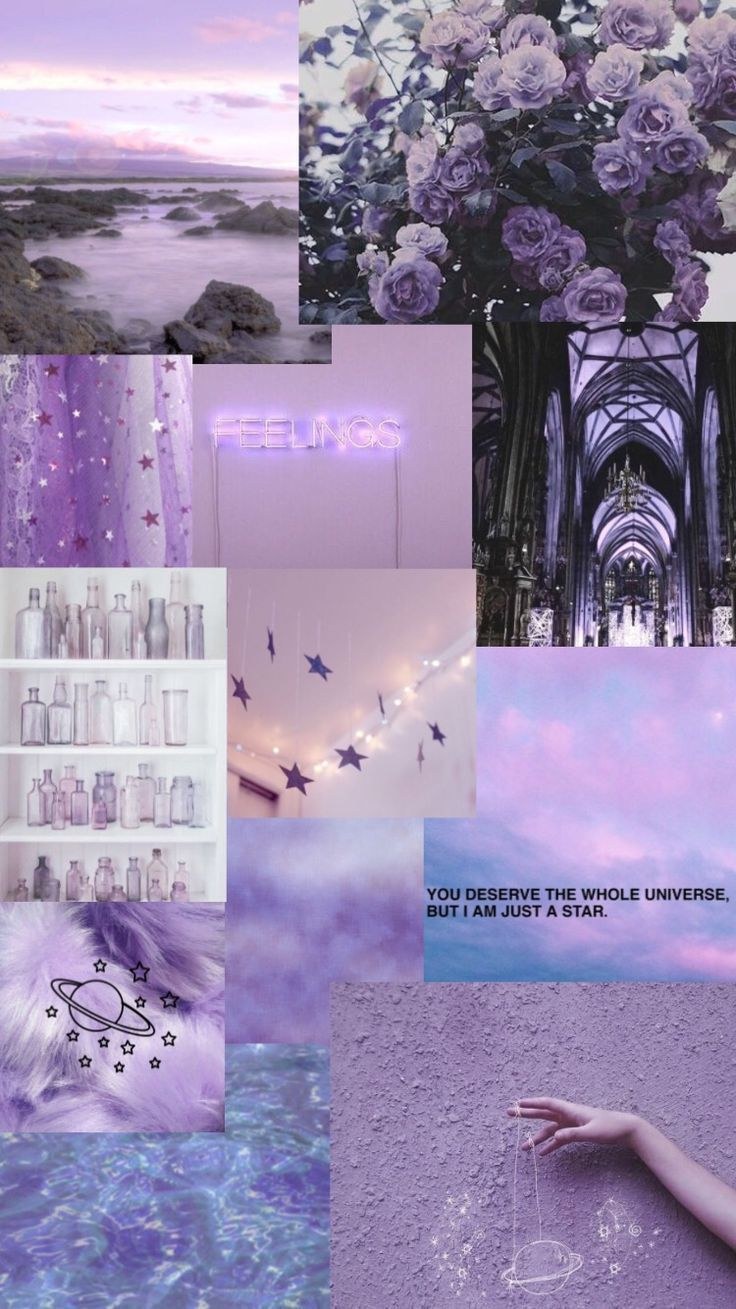 Красивые коллажи фиолетовые