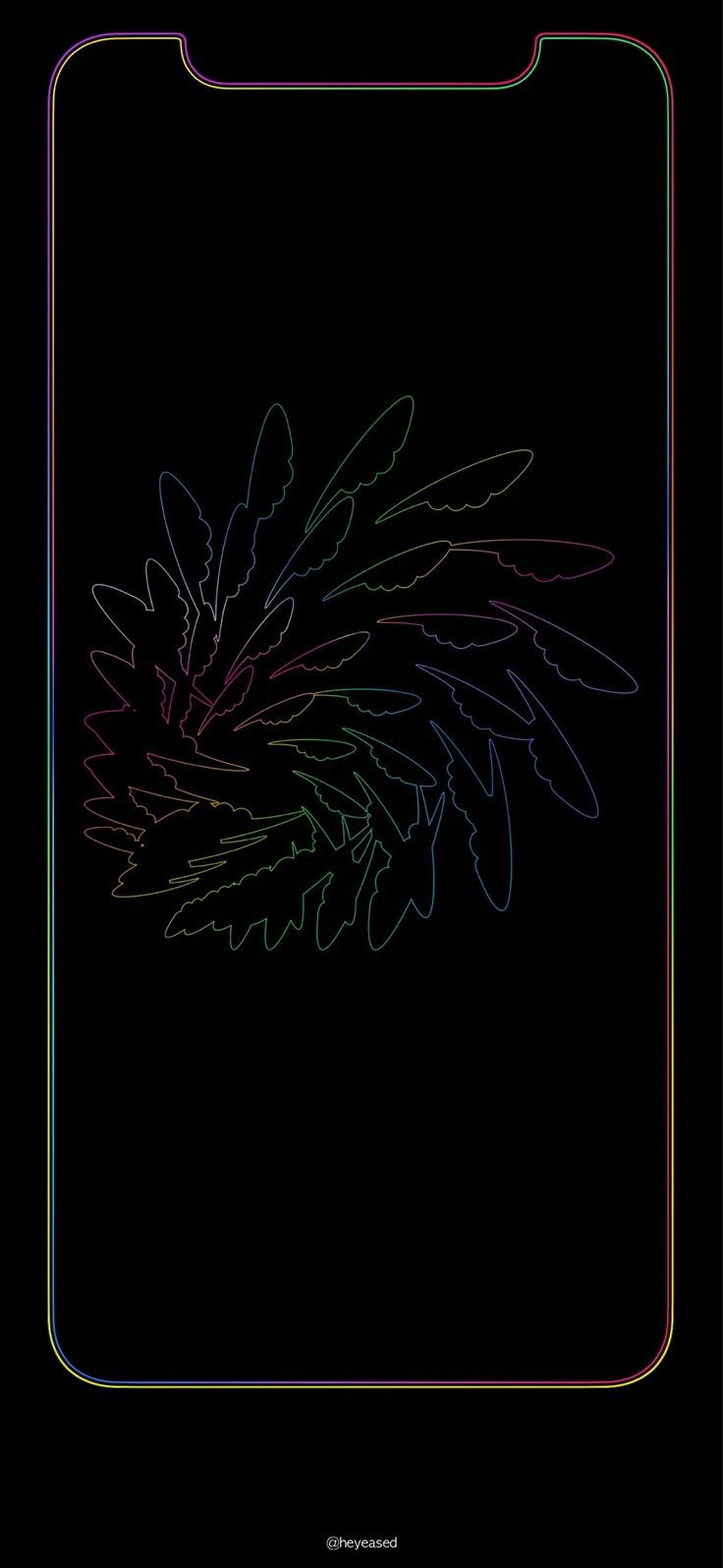 Неоновая рамка на айфон