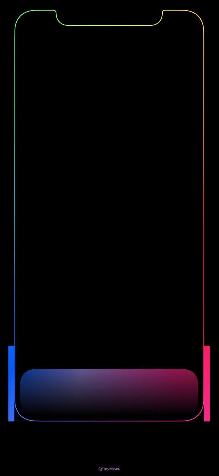 Неоновая рамка на экран смартфона