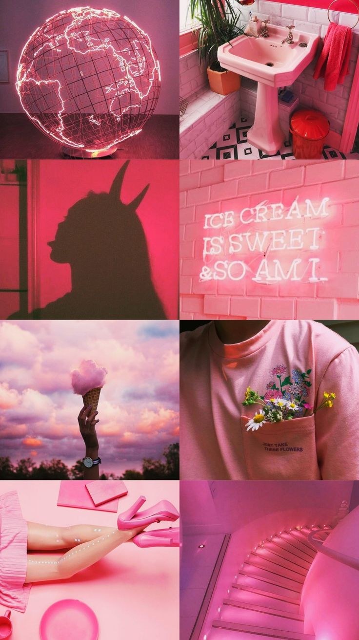 Плакаты Эстетика розовые