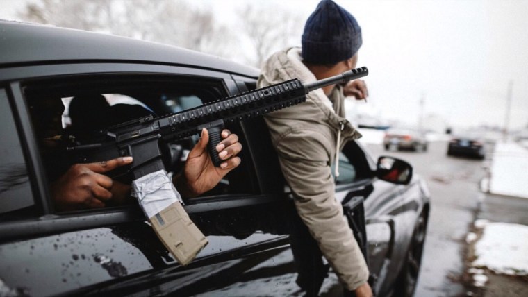 Бандитские машины с оружием