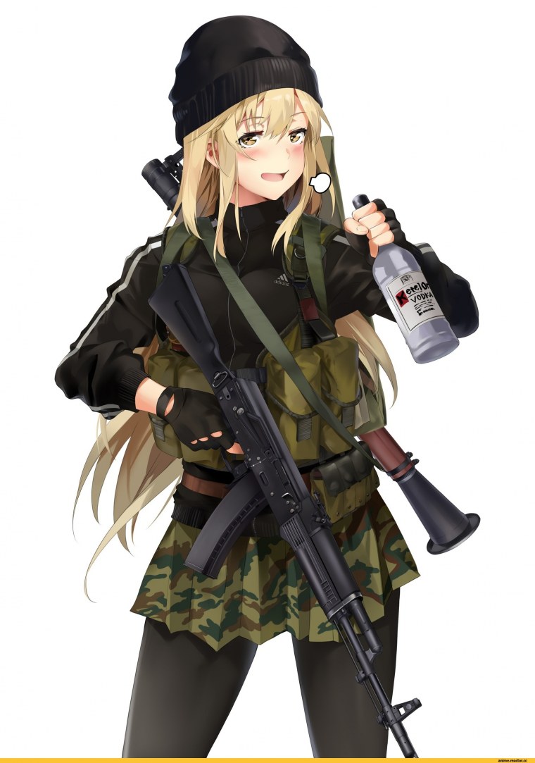 Аниме тянка Военная