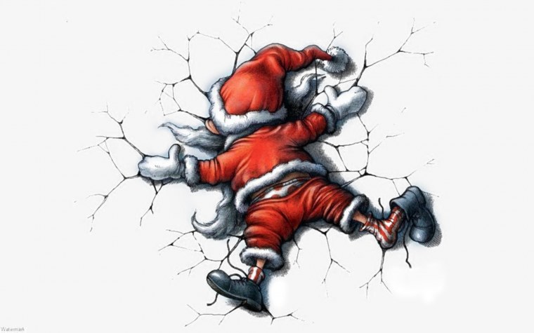 Дед Мороз с оленями