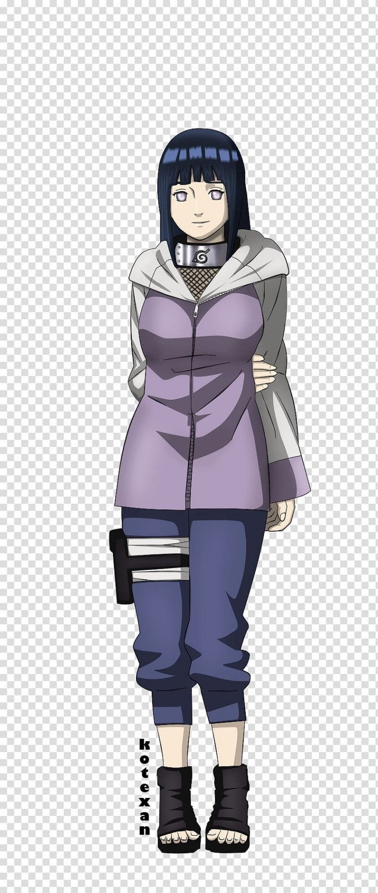 Хината Хьюга в полный рост с БЬЯКУГАНОМ