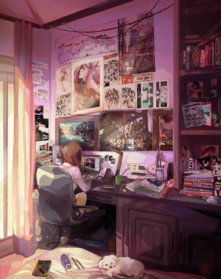 Комната в анимешном стиле