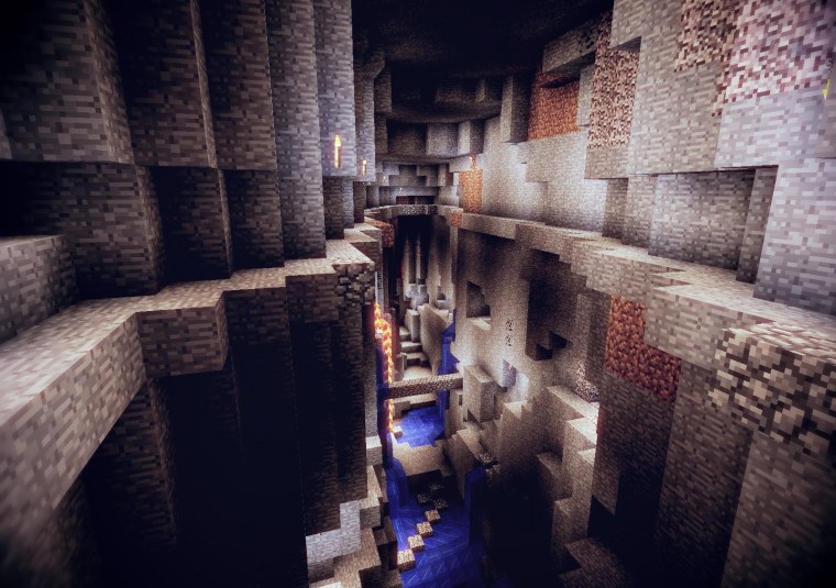Minecraft шахта Caves