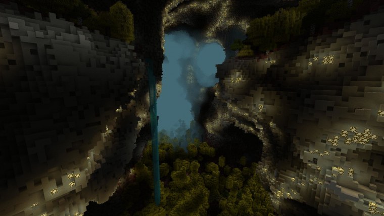 Майнкрафт мир пещеры