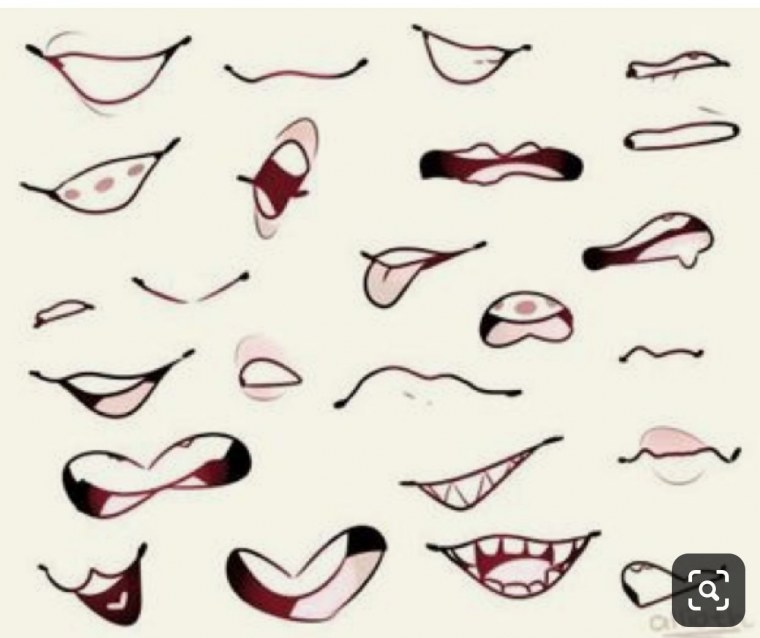 Рот в мультяшном стиле