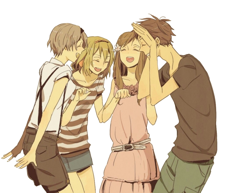 Аниме друзья парень и девушка
