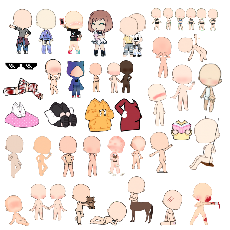 Тело персонажей из гача лайф