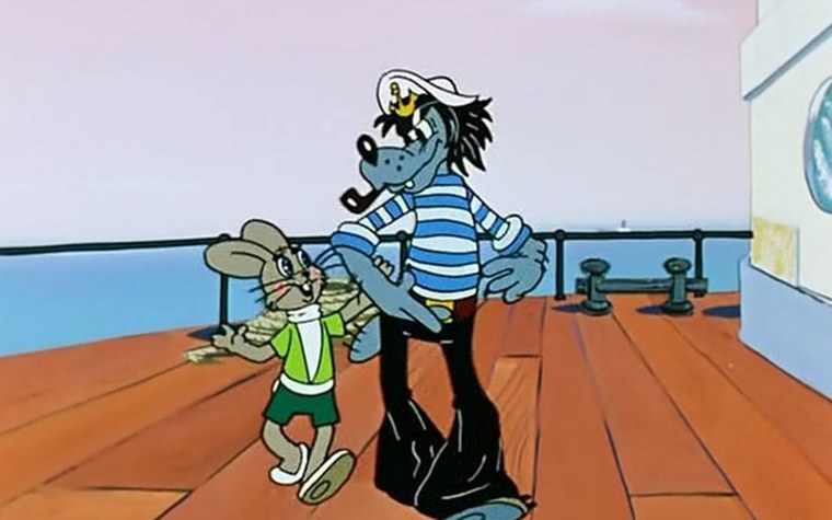 Заяц ну погоди на белом фоне