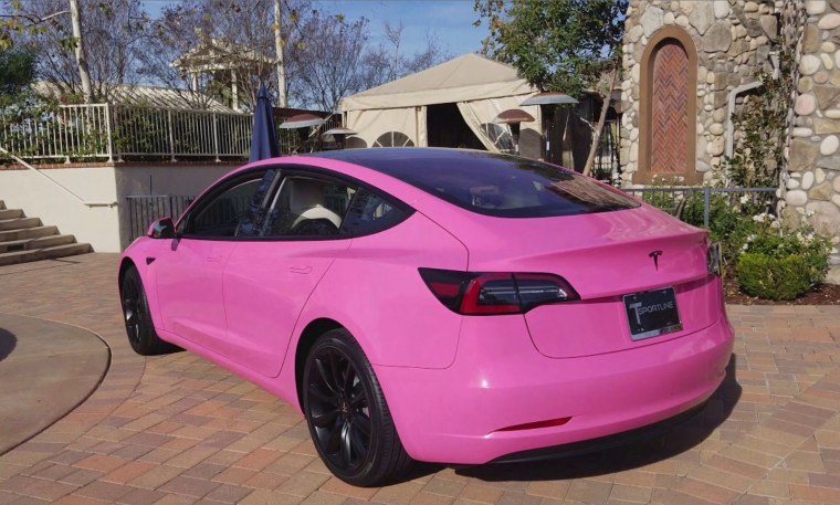 Тесла модель s Пинк