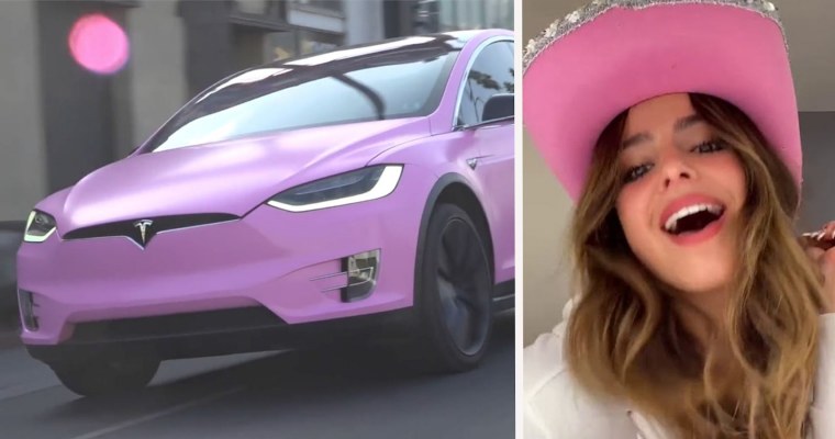 Тесла фиолетовая матовая