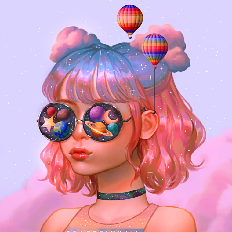 Эстетика розового девушка