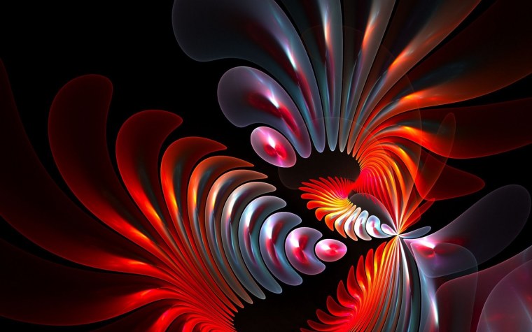 Абстракция черный зеленый