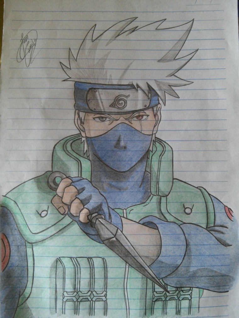 Рисунок Какаши лицо маленького