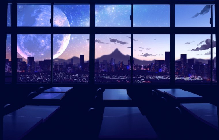 Ночной город из окна