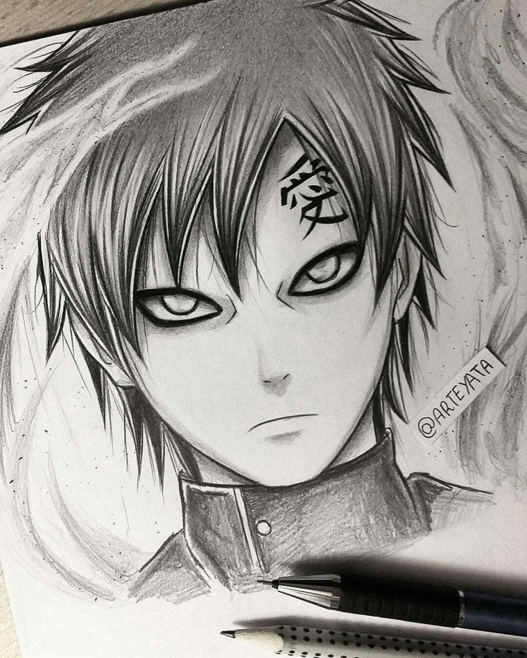 Гаара срисовать