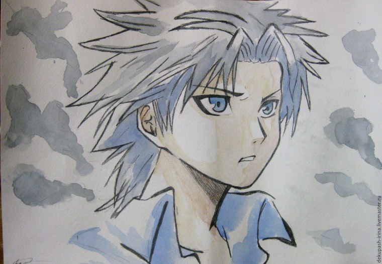 Нарисовать аниме мальчика