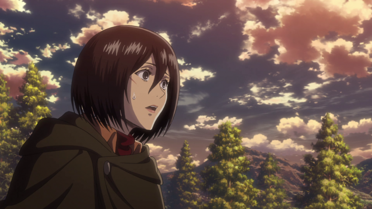 Атака титанов Микаса скрины