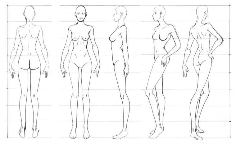 Эскизы тела для рисования