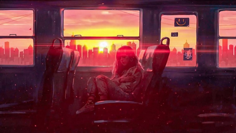 Аниме поезд окно