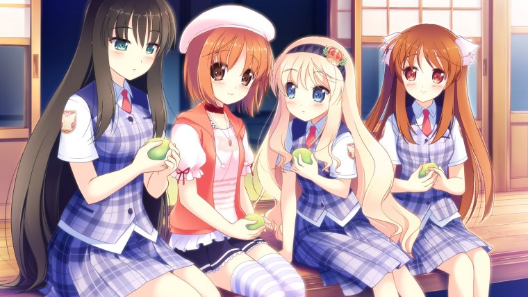 Шесть аниме девушек