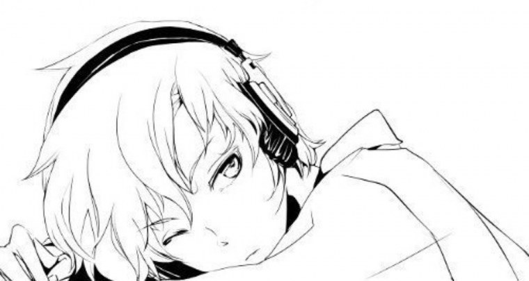 Манга парень курит