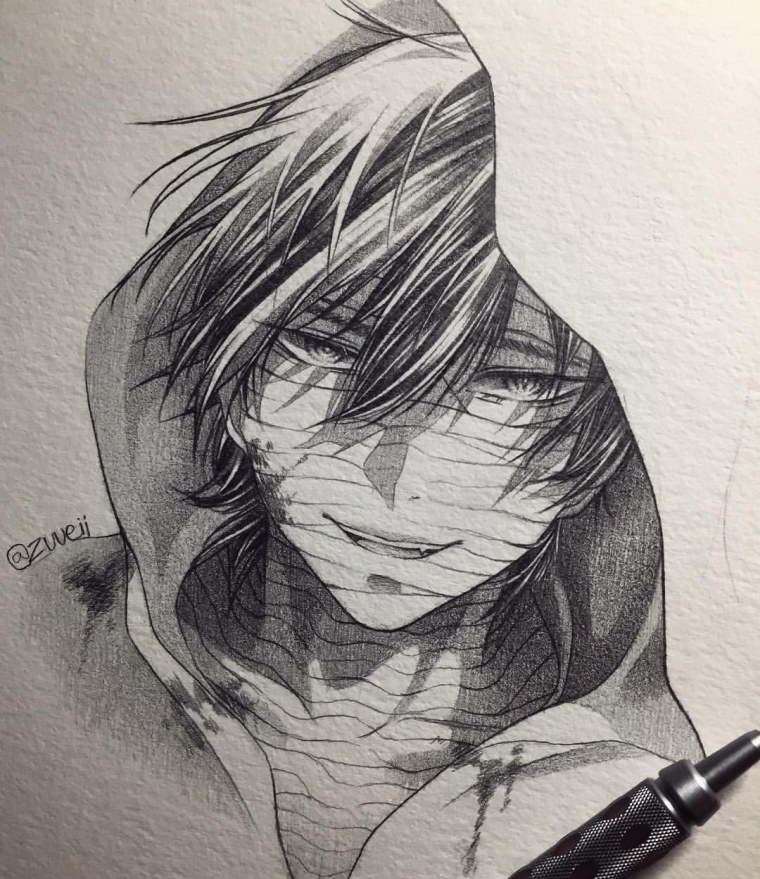 Парень в капюшоне арт