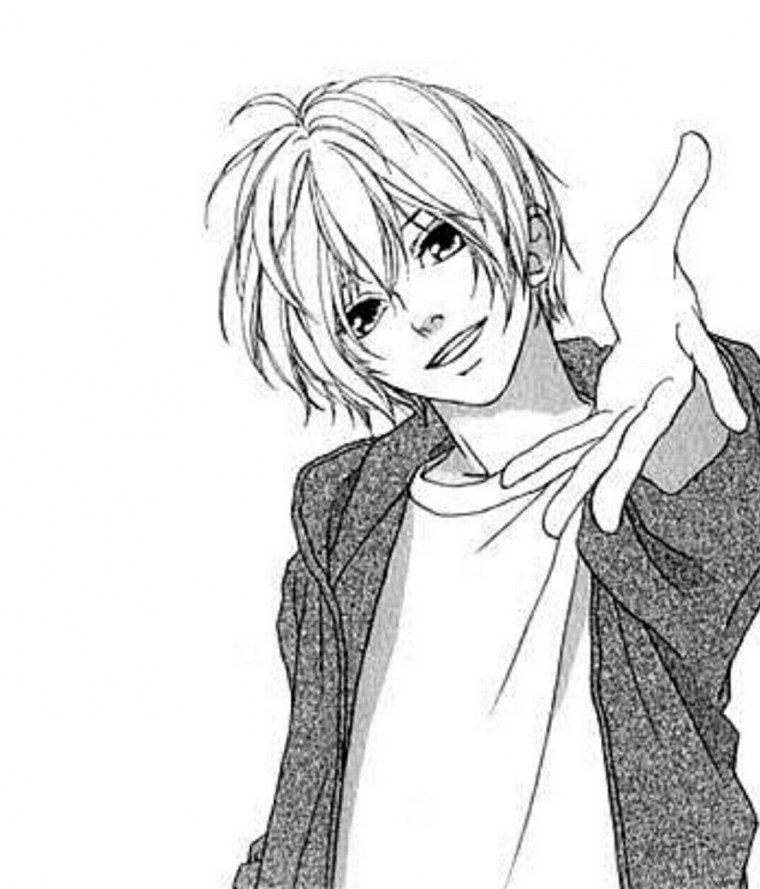 Аниме мальчики карандашом