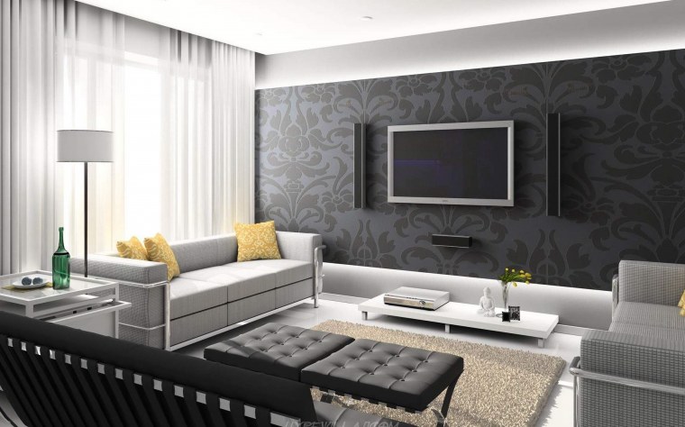 Спальня в черно белом стиле