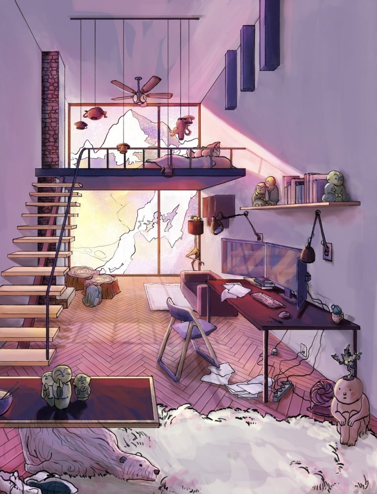 Интерьер в стиле аниме