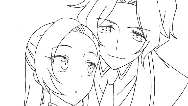 Аниме без цвета девушка