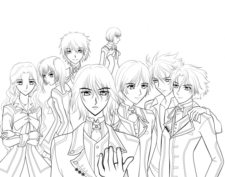 Картинки для раскрашивания аниме