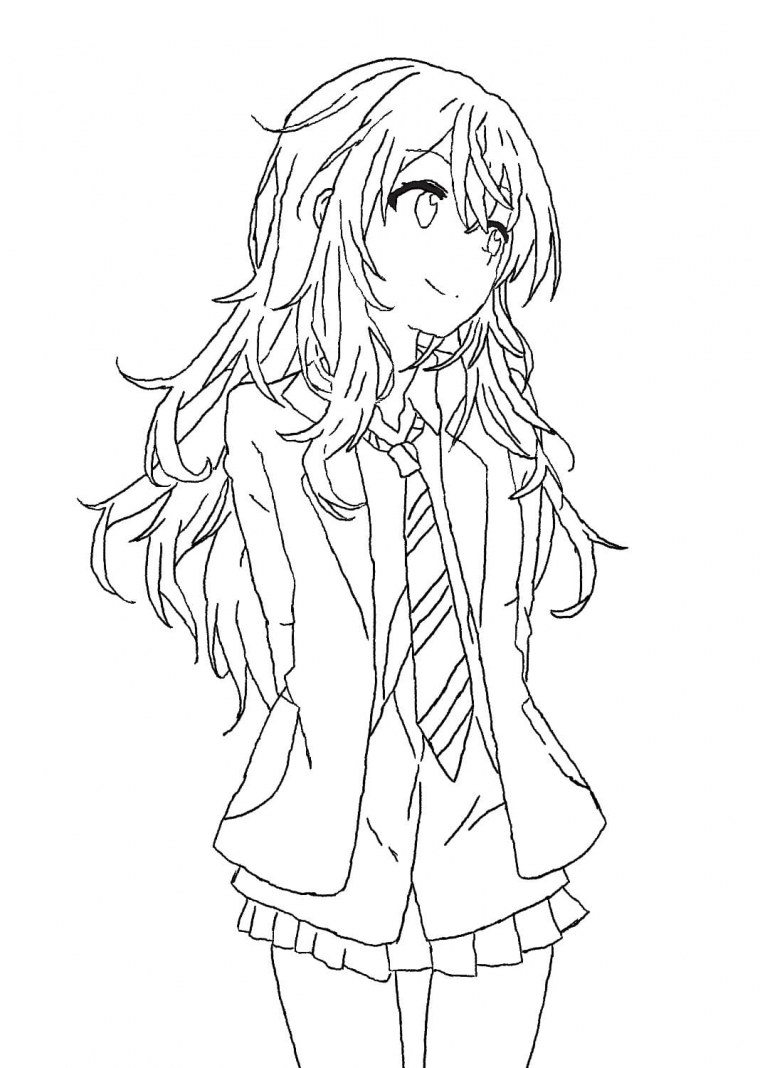 Аниме лицо без цвета