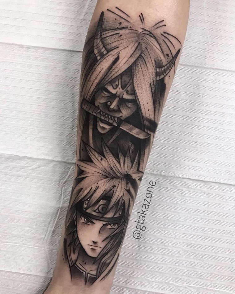 Аниме тату для мужчин