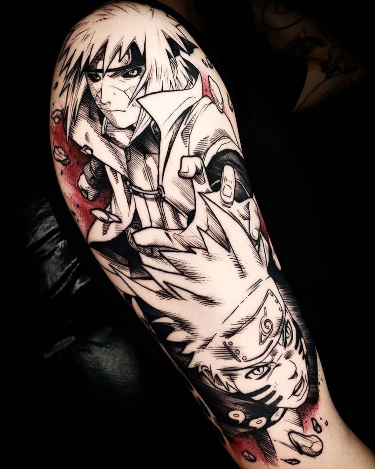 Крутые аниме тату на руке