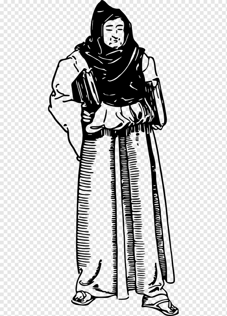 Монах рисунок