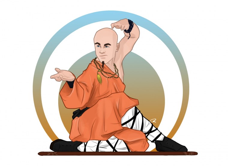 Буддистский монах арт