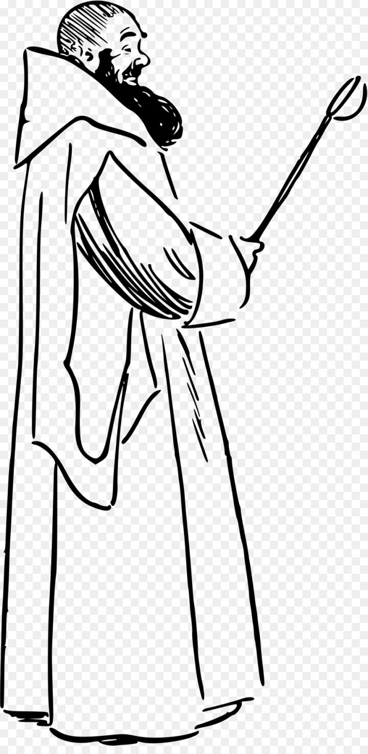 Монах раскраска